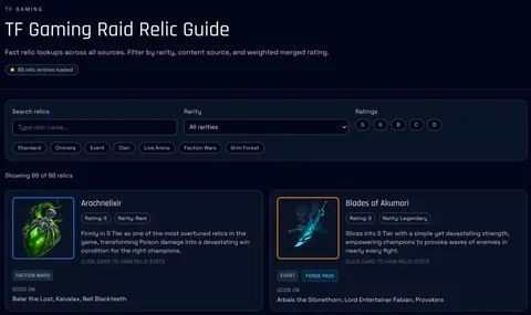 Relic Guide Screenshot